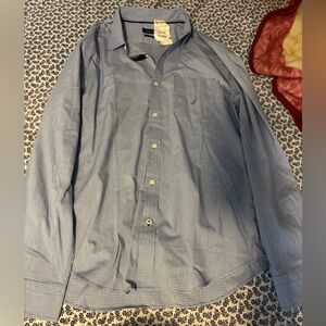 Nautica Men Blue Button-Up Shirt